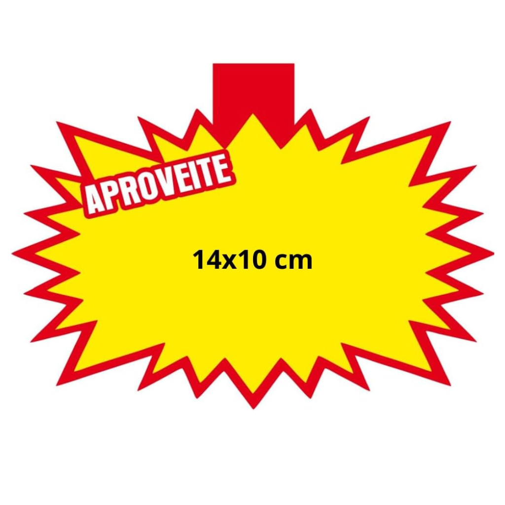 Cartazes Para Marcação Splash Aproveite 14 x 10 cm