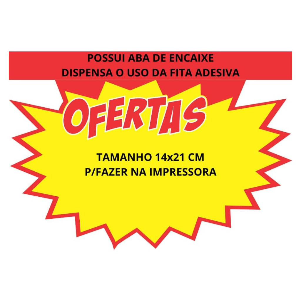 Cartazes Para Marcação Splash Oferta 14 x 21 cm