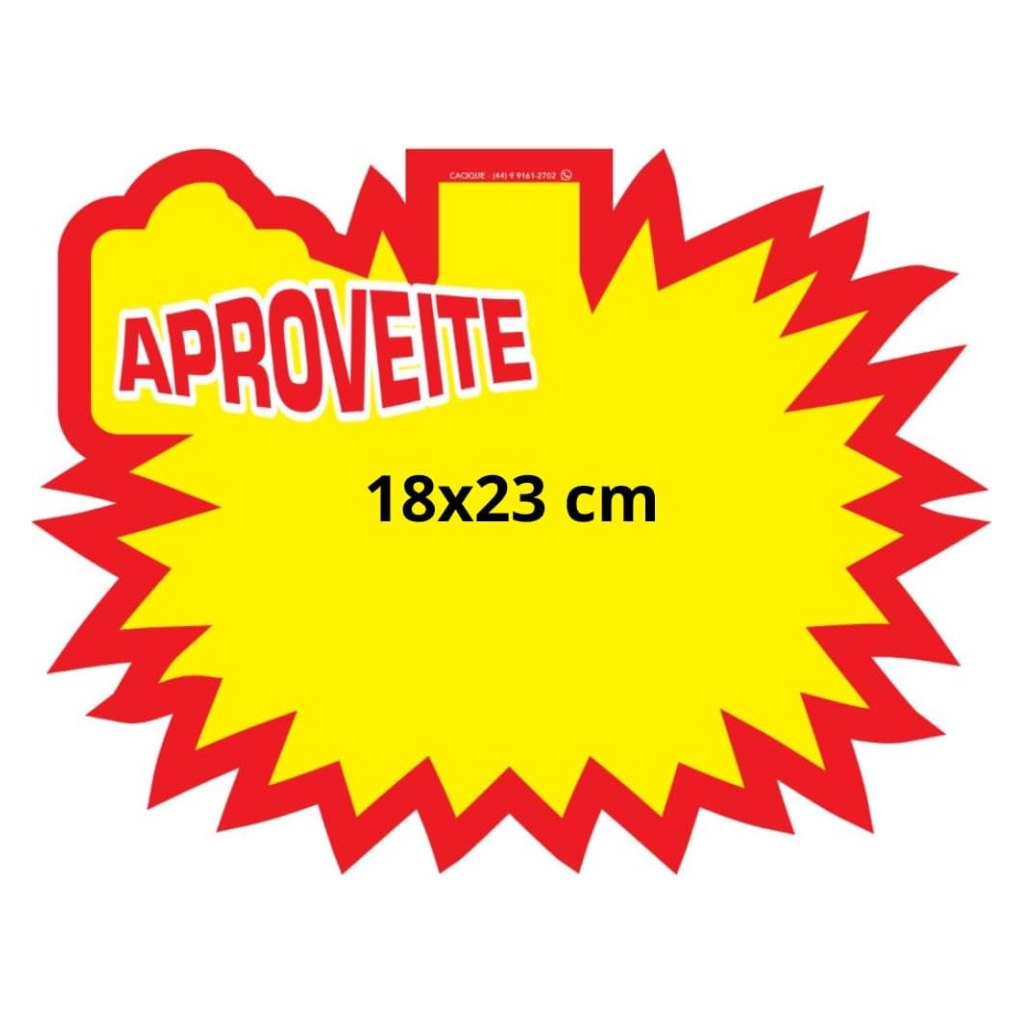 Cartazes Para Marcacao Splash Aproveite 18 x 23 cm