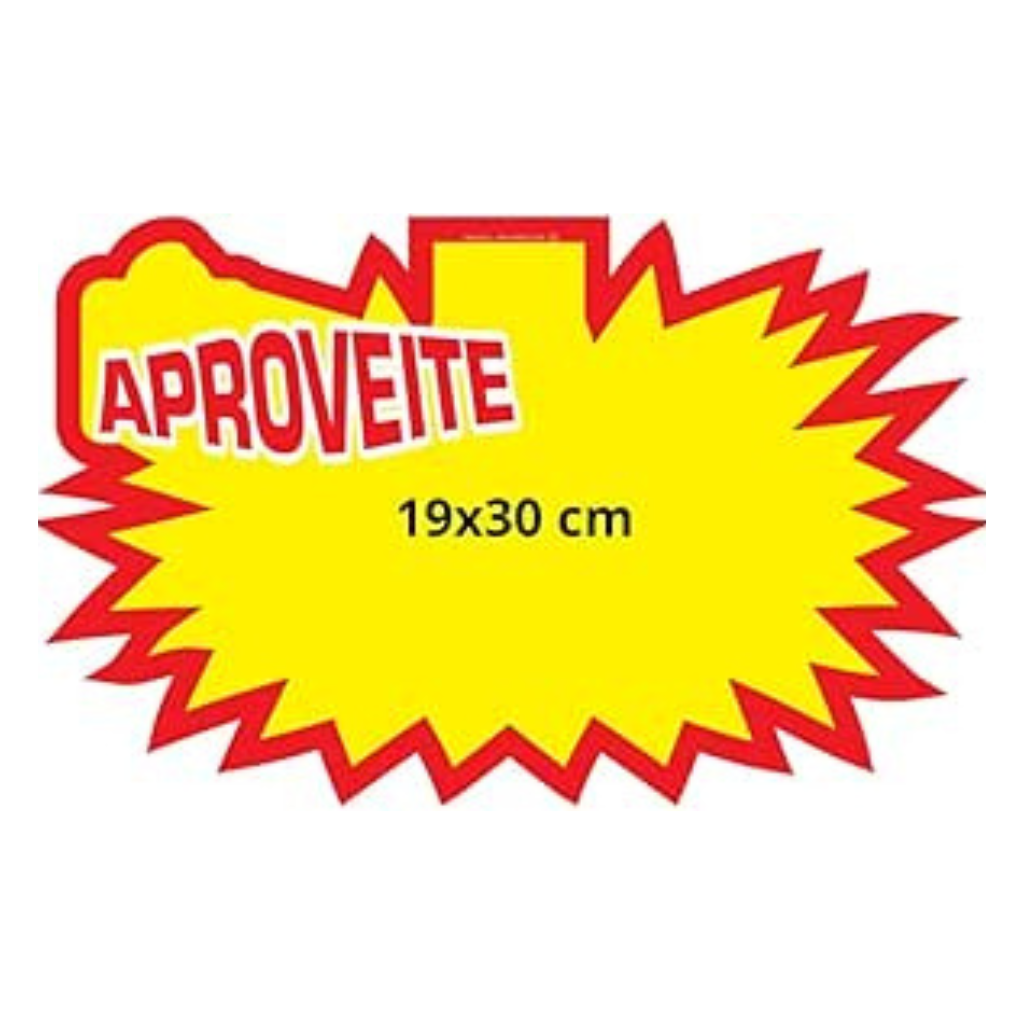 Cartazes Para Marcação Splash Aproveite 19 x 30 cm