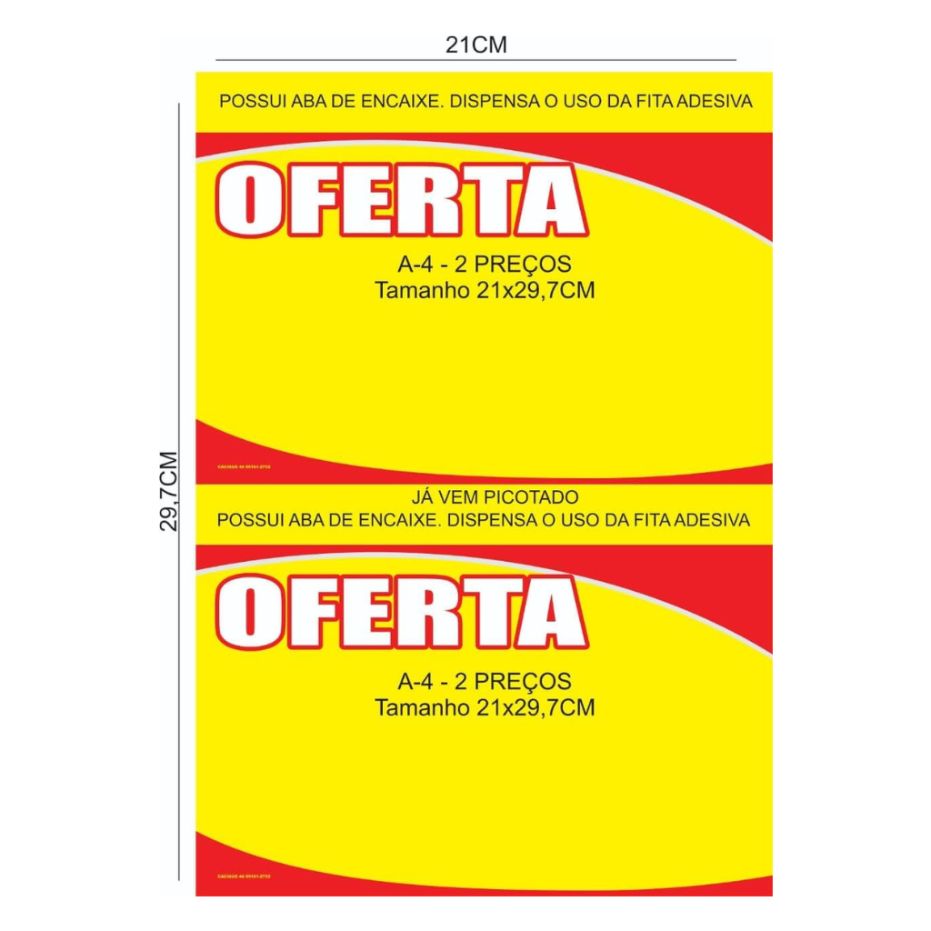 Cartazes de OFerta A4 - OFERTA | 2 CARTAZES POR FOLHAS
