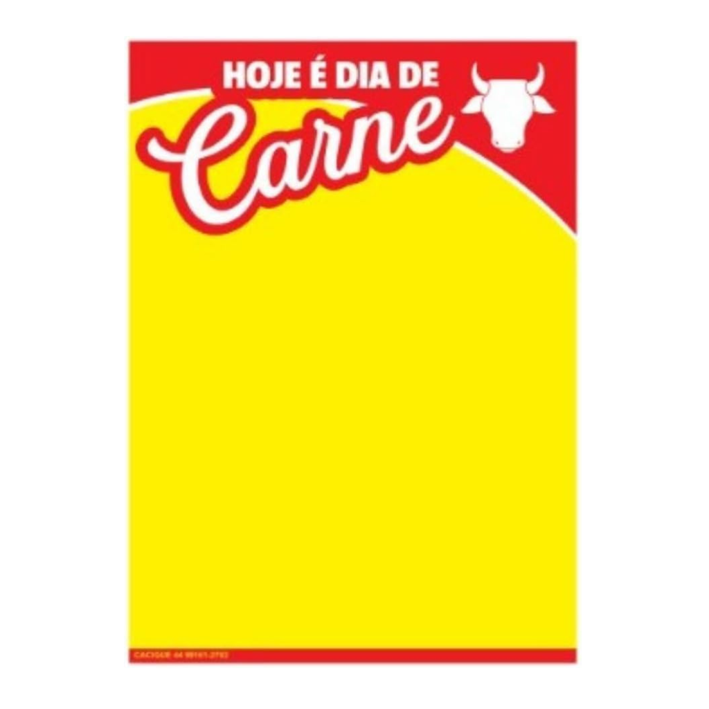 Cartazes de OFerta A4 - HOJE É DIA DE CARNE | 21 X 30