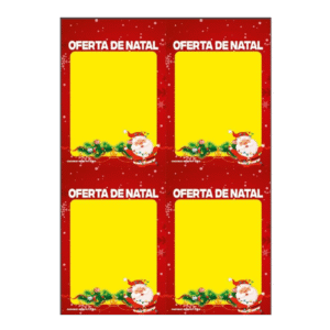 Cartazes de OFerta A4 - NATAL | 4 CARTAZES POR FOLHAS