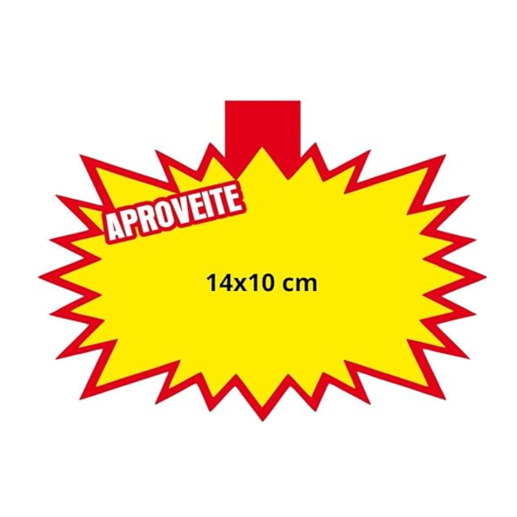 Cartazes Para Marcacao Splash Aproveite 14 x 10 cm